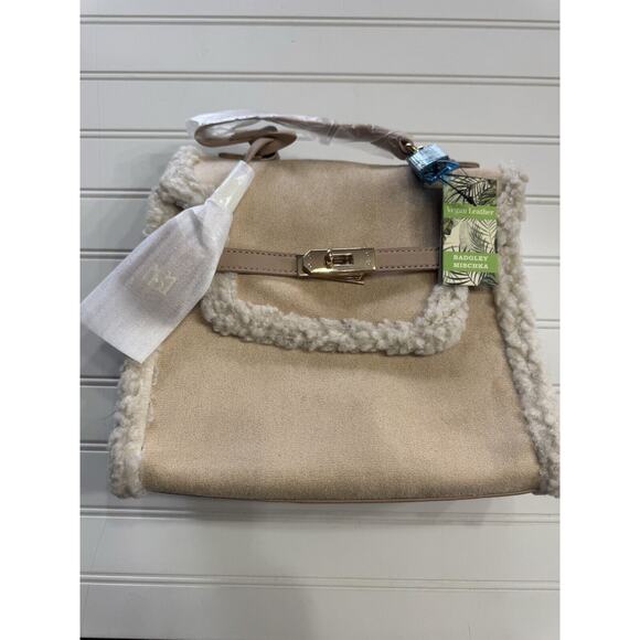 Badgley Mischka Handbags - Badgley Mischka Vegan Leather Satchel Handbag w/ Fur Border, Brown NWT $159